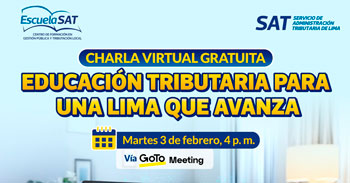 Charla online gratis "Educación Tributaria para una Lima que Avanza" de la Municipalidad de Lima