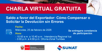  Charla online gratis "Saldo a favor del exportador: Cómo compensar o solicitar tu devolución sin errores"