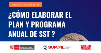  Conferencia online "¿Cómo elaborar el plan y programa anual de SST?" de la SUNAFIL