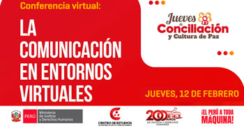 Conferencia online "La comunicación en entornos virtuales" del MINJUSDH