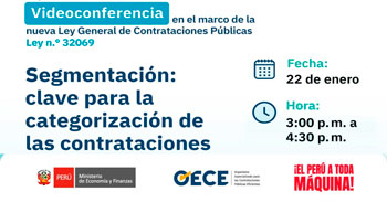  Conferencia online gratis "Segmentación: clave para la categorización de las contrataciones" del OECE