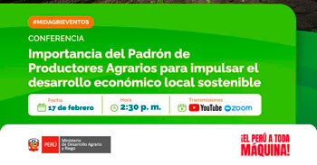  Conferencia online Importancia del Padrón de Productores Agrarios para impulsar el desarrollo económico local sostenible