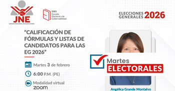Conferencia online "Martes Electorales: Calificación de fórmulas y listas de candidatos para las EG2026"