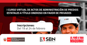  Curso online gratis certificado: Actos de Administración a Título Oneroso a favor de Privados (SBN)