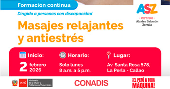  Curso presencial gratis "Masajes Relajantes y Antiestrés" del MIMP