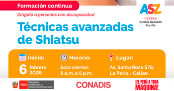  Curso presencial gratis "Técnicas avanzadas de Shiatsu" del MIMP