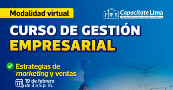 Curso online: "Estrategias de marketing y ventas" de la Municipalidad de Lima
