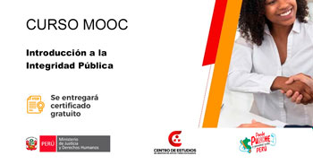 Curso online gratis con certificado "Introducción a la Integridad Pública" del MINJUSDH