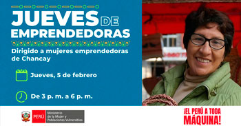 Evento presencial gratis "Fortalecemos el talento, la creatividad y el esfuerzo de las mujeres" del MIMP 