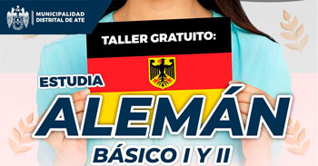 Taller presencial gratis "Alemán Básico I y II" de la Municipalidad Distrital de Ate