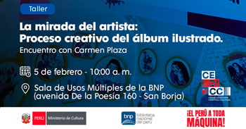 Taller presencial gratis "La mirada del artista: proceso creativo del álbum ilustrado"