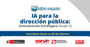 Taller online "IA para la Dirección Pública: Comunicación Estratégica" del SERVIR