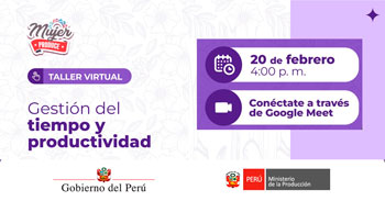Taller online "Gestión del tiempo y productividad" de Ministerio de la Producción