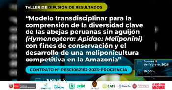 Taller online "Modelo transdisciplinar para la conservación de abejas sin aguijón en la Amazonía peruana" 