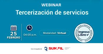  Webinar online gratis "Tercerización de servicios" de la SNI