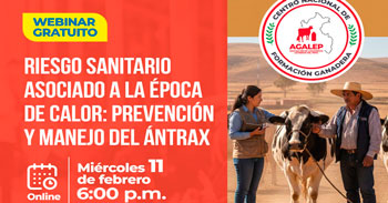  Webinar online "Riesgo sanitario asociado a la época de calor: prevención y manejo del ántrax" de Agalep