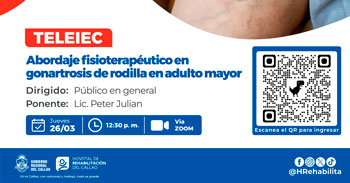  Capacitación online "Abordaje fisioterapéutico en gonartrosis de rodilla en adulto mayor"