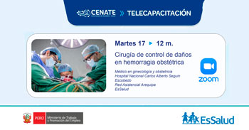 Capacitación online "Cirugía de control de daños en hemorragia obstétrica" del EsSalud