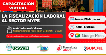  Capacitación online "La Fiscalización Laboral al Sector MYPE"