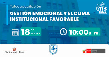 Capacitación online "Gestión emocional y el clima institucional favorable" del MINSA