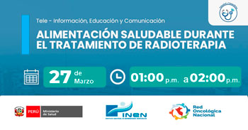 Capacitación online gratis "Alimentación saludable durante el tratamiento de quimioterapia" del INEN