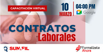 Capacitación online gratis  "Contratos laborales"  de Formalizate Ahora - Loreto