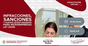 Capacitación online gratis Infracciones, sanciones y nuevas oportunidades para microempresas - Ley 32335