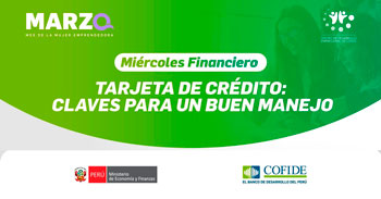  Capacitación online gratis "Tarjeta de crédito: claves para un buen manejo" del COFIDE