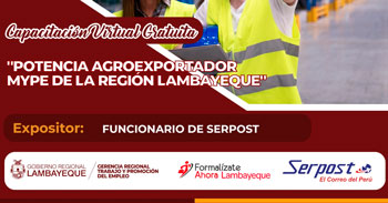 Capacitación online gratis "Tipos de despido - la fiscalización laboral en el sector mype" GRTPE Lambayeque