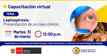 Capacitación virtual "Leptospirosis" del Hospital Nacional Sergio E. Bernales