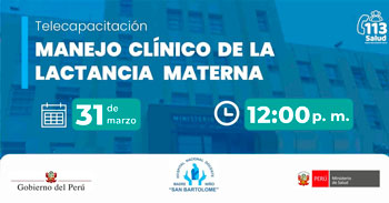Capacitación virtual "Manejo clínico de la lactancia materna" del MINSA