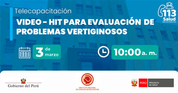 Capacitación online "Video - HIT para evaluación de problemas vertiginosos"