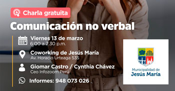 Charla gratuita "Comunicación No Verbal" de la Municipalidad de Jesús María