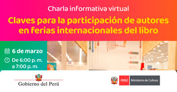 Charla online "Claves para la participación de autores en Ferias internacionales del libro"