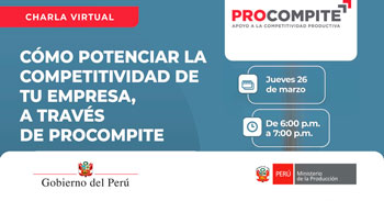Charla online "Cómo potenciar la competitividad de tu empresa" del Produce