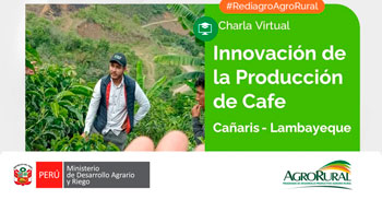 Charla online gratis "Innovación de la Producción de Cafe, en el distrito de Cañaris" de Agro Rural