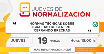 Charla online "Normas Técnicas sobre Igualdad de Género: Cerrando brechas" del Inacal