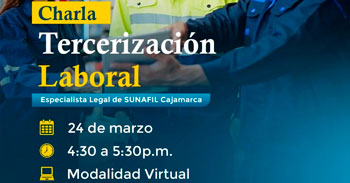 Charla online "Tercerización laboral"  de la Cámara de Comercio y Producción de Cajamarca