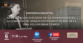 Conferencia online "Aportes a los estudios de la Independencia"  