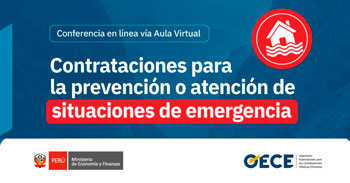  Conferencia online gratis "Contrataciones para la prevención o atención de situaciones de emergencia" del OECE