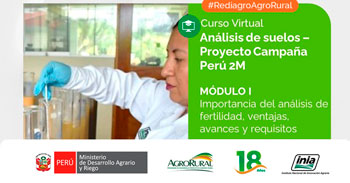 Curso online Importancia del análisis de fertilidad, ventajas, avances en Áncash y requisitos para ser beneficiario