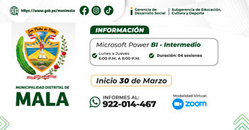 Cursos de empleabilidad virtuales y gratuitos de la Municipalidad de Mala, en coordinación con el IPN