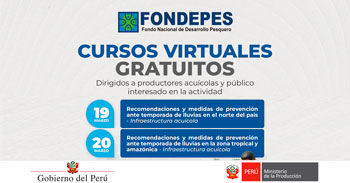 Cursos online gratis "Capacítate y protege tu producción acuícola"  del FONDEPES