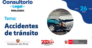 Evento online gratis "Accidentes de tránsito"del MINJUSDH