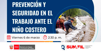 Evento online "Prevención y seguridad en el trabajo ante el niño costero" de la Sunafil