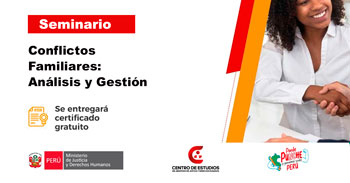 Seminario online "Conflictos Familiares: Análisis y Gestión" del Ministerio de Justicia