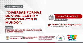 Talle presencial "Diversas formas de vivir, sentir y conectar con el mundo" de la DRE - San Martín