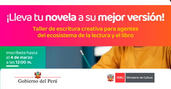 Taller virtual de "Escritura creativa para agentes del ecosistema de la lectura y el libro"