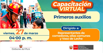 Capacitación online "Primeros Auxilios" de la Municipalidad Distrital de Huepetuhe