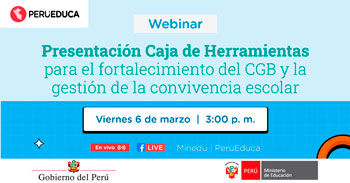 Webinar online "Presentación Caja de Herramientas" de MINEDU